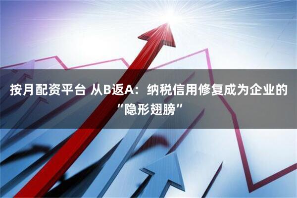 按月配资平台 从B返A：纳税信用修复成为企业的“隐形翅膀”